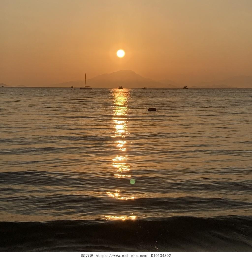 海边风景日落唯美照片JPG素材大海